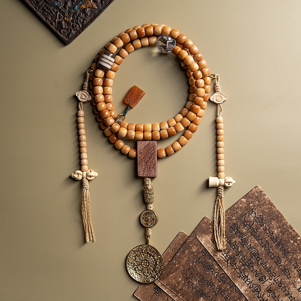 Tibetan Prosperity Mala Necklace