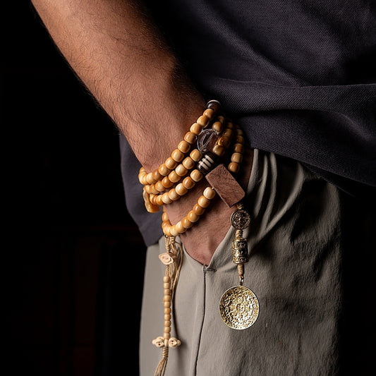 Tibetan Prosperity Mala Necklace