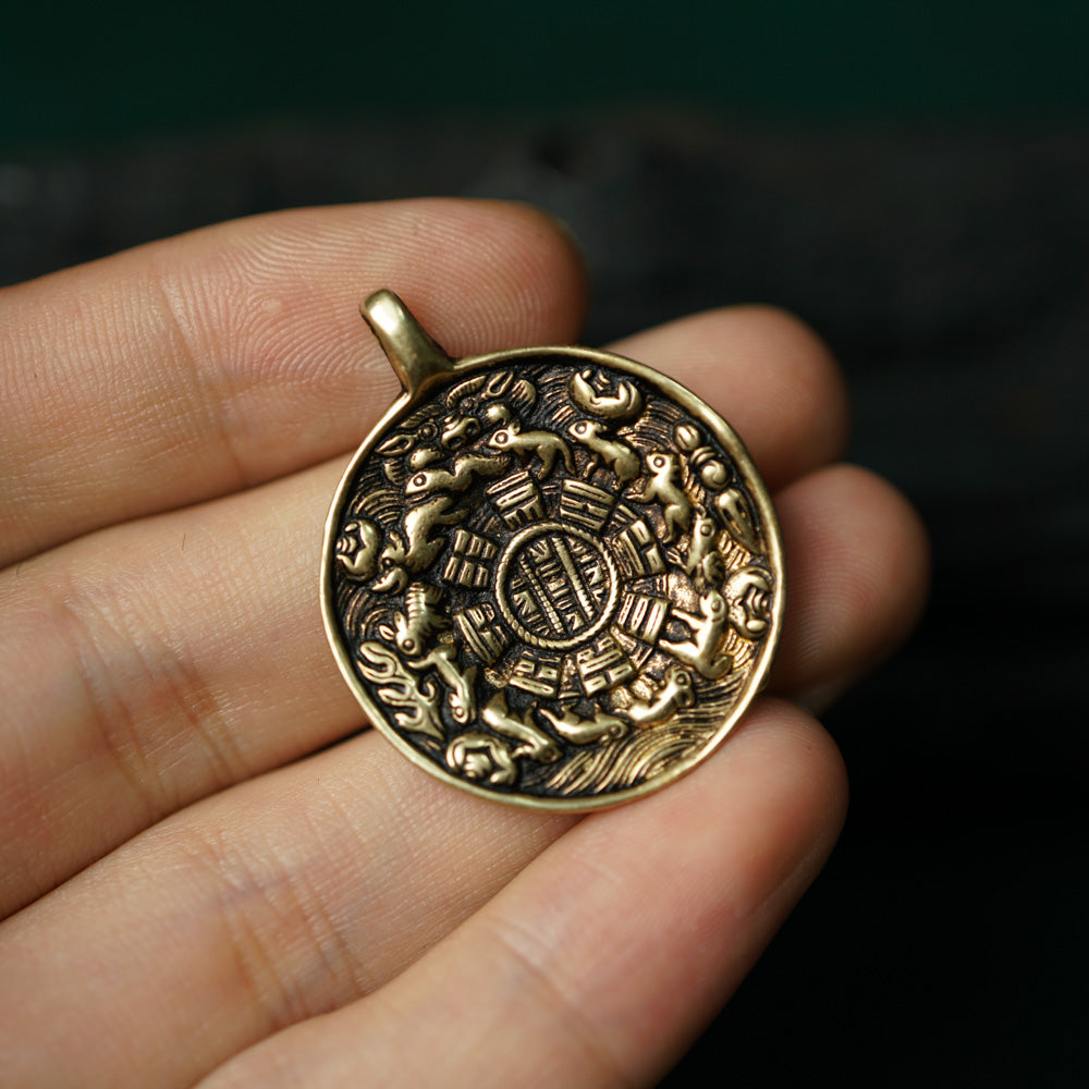 Fortune Seal Copper Pendant