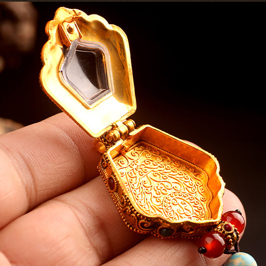 Divine Guardian Pendant – Alloy with Seven Gemstones