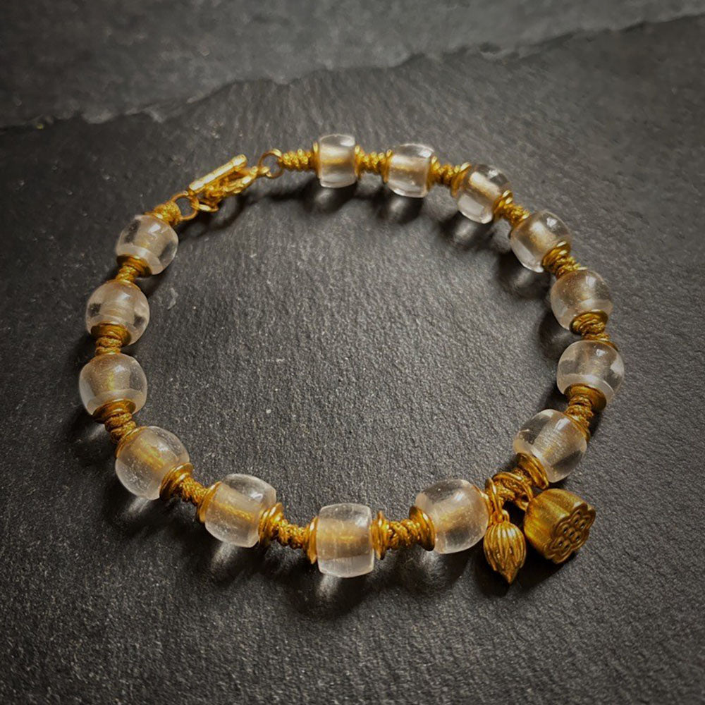 Opulence Wealth Stream Clear Quartz Bracelet