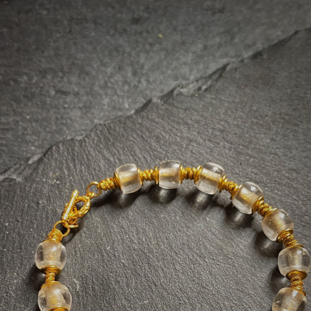 Opulence Wealth Stream Clear Quartz Bracelet