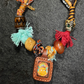 Yellow Jambhala Leather Tsha-Tsha Knotted Bracelet Set  for Prosperity & Abundance