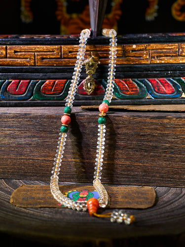 Purity Harmony Crystal  Coral-Tone Multi-Stone Bracelet