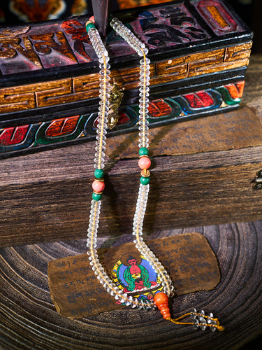 Purity Harmony Crystal  Coral-Tone Multi-Stone Bracelet