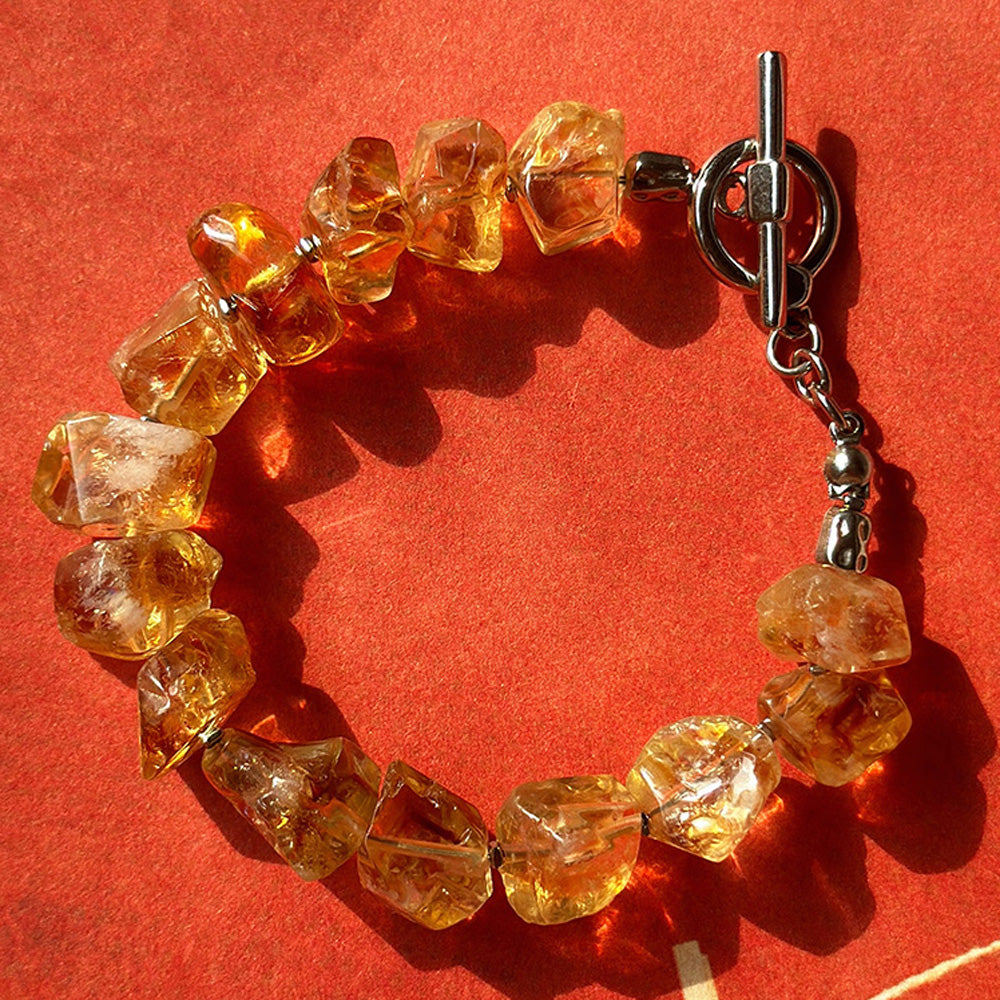 Kailash Energy Detailed Wealth Citrine Bracelet