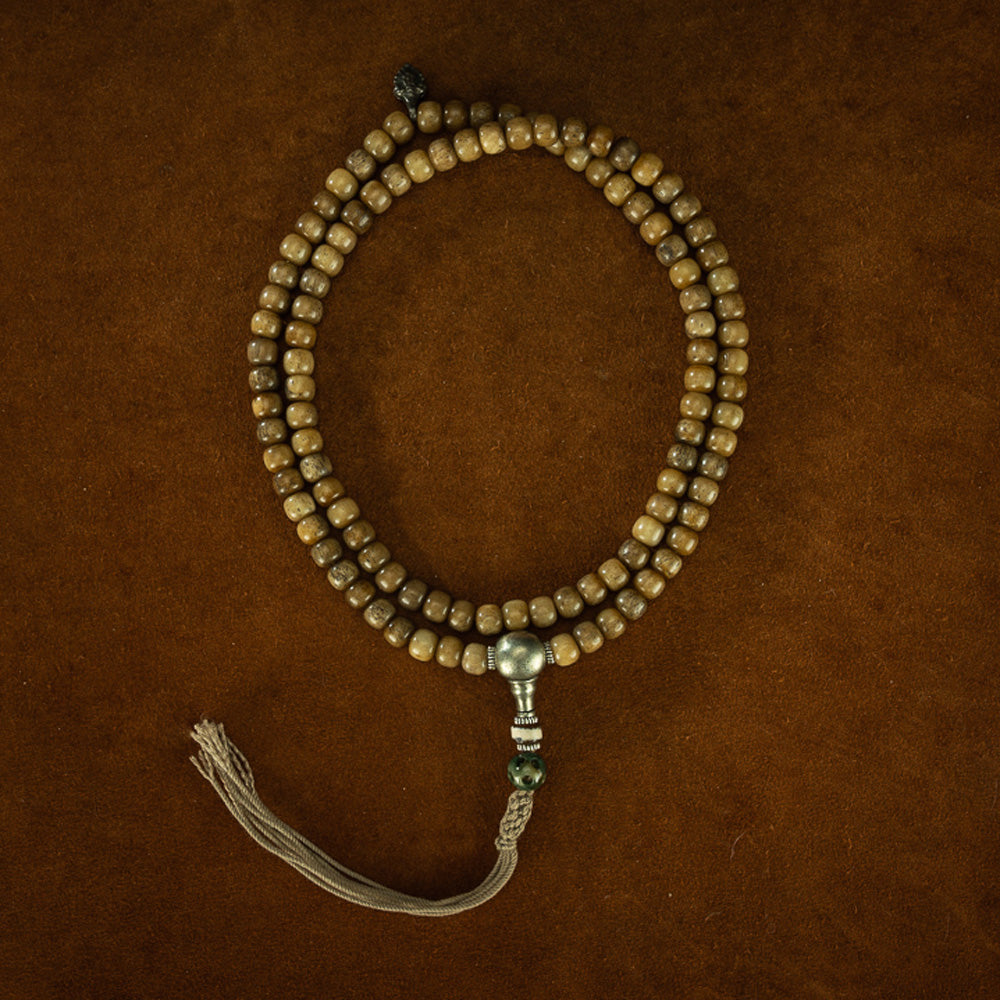 108 Bead Buddha Necklace – Northeast China Jade with Sterling Silver