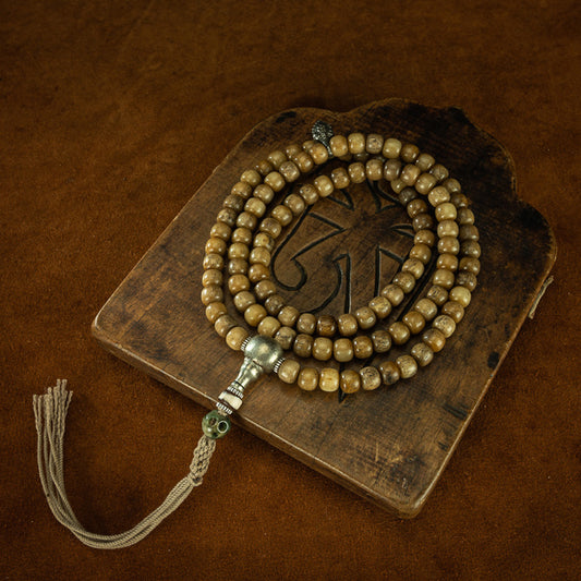 108 Bead Buddha Necklace – Northeast China Jade with Sterling Silver