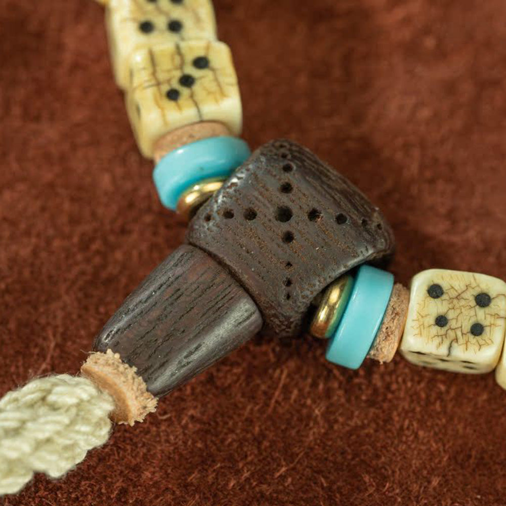 108 Beads Antique Tibetan Jade & Turquoise Bodhi Seed Prayer Bracelet