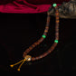 108 Bead Tibetan Old Jade Rosary – High-End Copper Inlay Meditation Bracelet