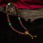 108 Bead Tibetan Old Jade Rosary – High-End Copper Inlay Meditation Bracelet