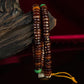 108 Bead Tibetan Old Jade Rosary – High-End Copper Inlay Meditation Bracelet