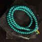 Turquoise Health Mala Necklace 108 Bead Meditation for Wellness