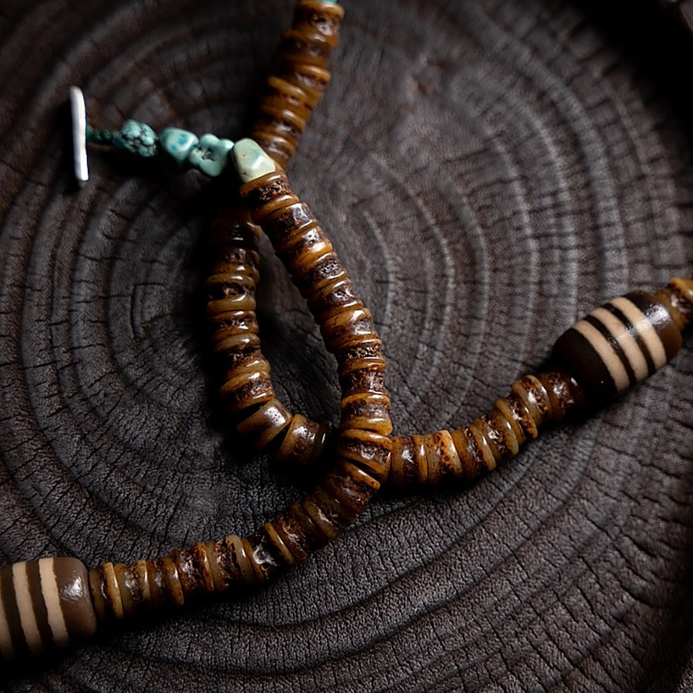 Sacred Protector Turquoise and Yak Bone Bracelet