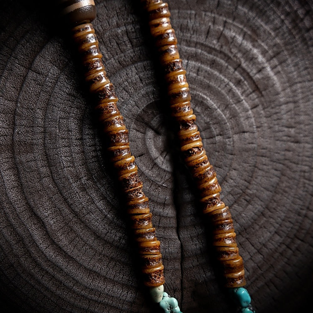 Sacred Protector Turquoise and Yak Bone Bracelet