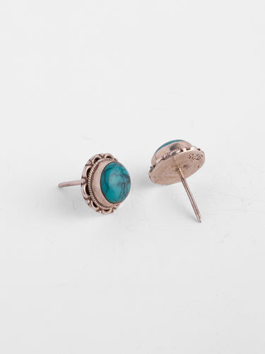 Turquoise Serenity Earrings – Sterling Silver & Raw Stone