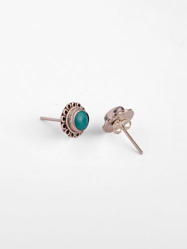 Turquoise Blossom Earrings – Sterling Silver & Raw Turquoise