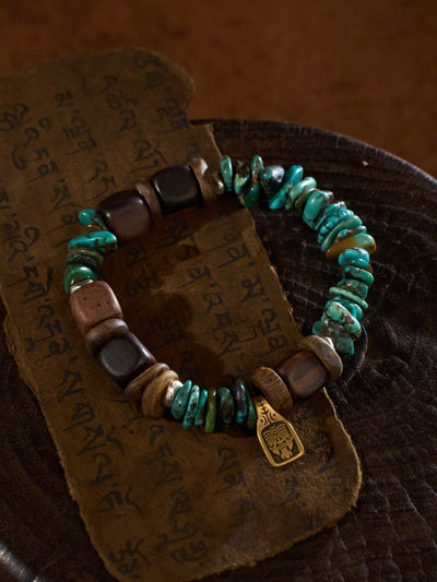 Sacred Protection Zakiram Turquoise Sandalwood & Agarwood Bracelet
