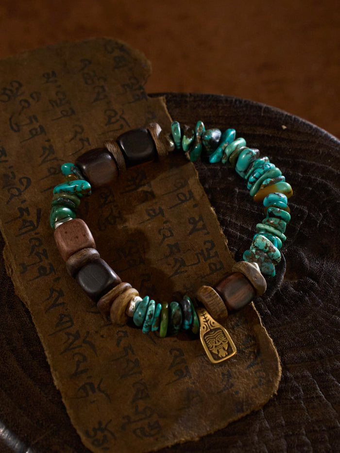 Sacred Protection Zakiram Turquoise Sandalwood & Agarwood Bracelet