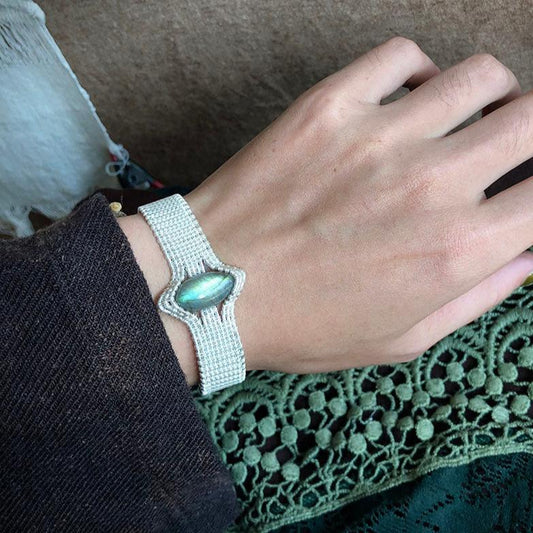 Calm Reflection Labradorite Silver Bracelet