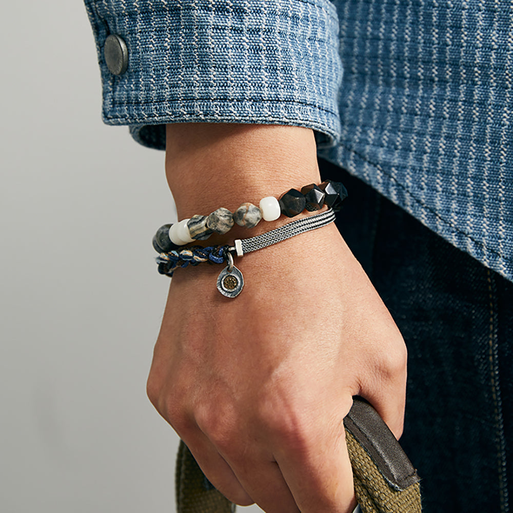 Radiant Harmony Labradorite & Obsidian Luck Bracelet