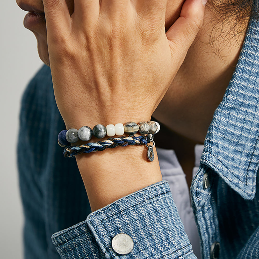 Radiant Harmony Labradorite & Obsidian Luck Bracelet