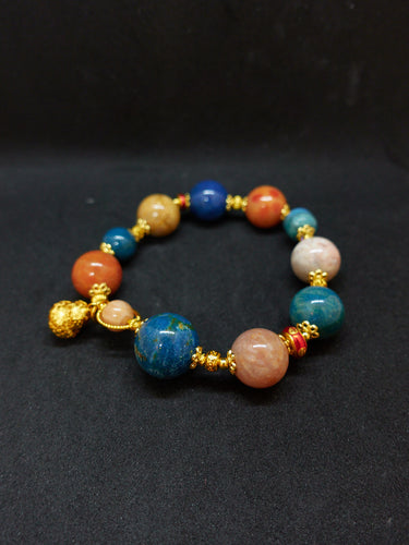 Agatized Coral Gold-Tone Silver Harmony Bracelet