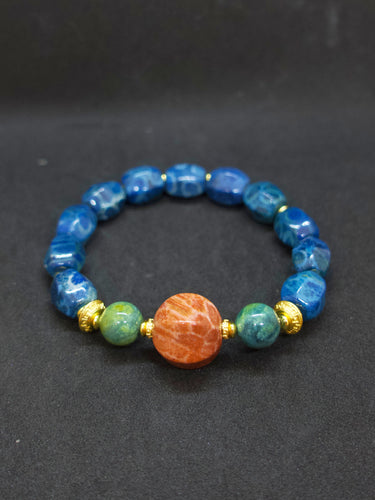 Agatized Coral Tranquil Ocean Bracelet