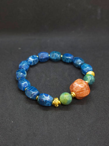 Agatized Coral Tranquil Ocean Bracelet