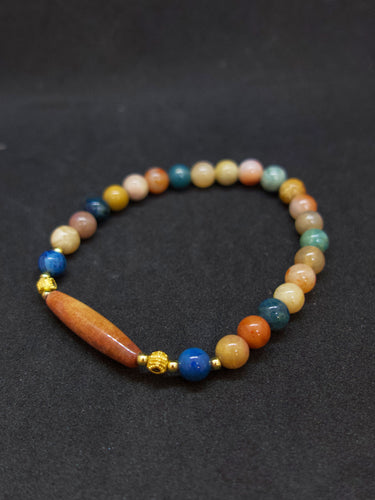 Agatized Coral Flow of Light Wish Bracelet