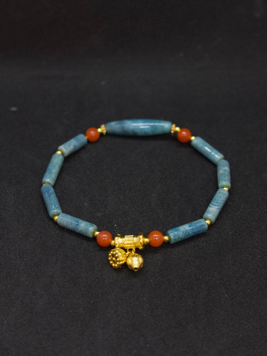 Agatized Coral Serenity Bell Bracelet