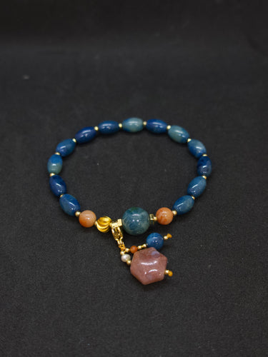 Agatized Coral Starlight Energy Bracelet