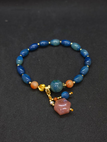 Agatized Coral Starlight Energy Bracelet