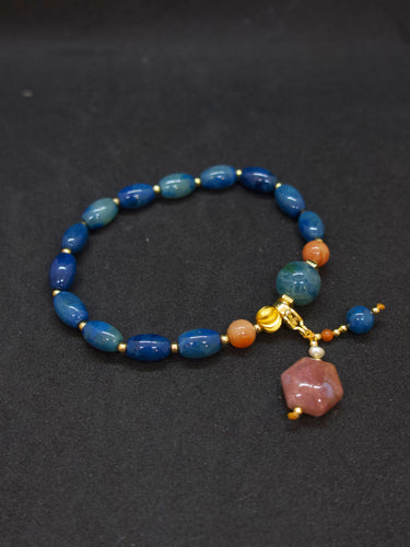 Agatized Coral Starlight Energy Bracelet