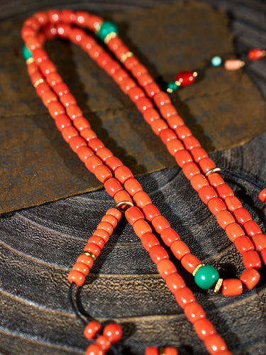 Warmth Coral Bead Bracelet