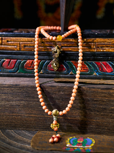 Vibrant Harmony Sea Bamboo Coral Agate Copper Bracelet