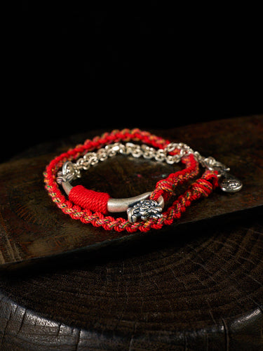 Drala Dragon Blessing Red Cord Bracelet