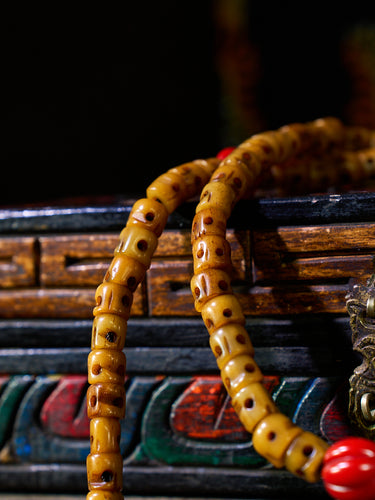 Nomadic Yak Bone & Sherpa Glass Ritual Bracelet