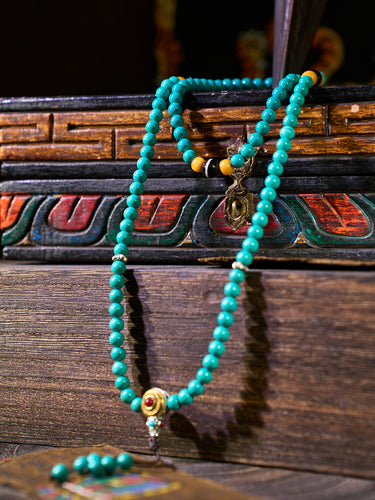 Strength Magnesite Agate Copper Dzi Bracelet