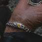 Crane Totem Silver 18K Gold Protection Bracelet