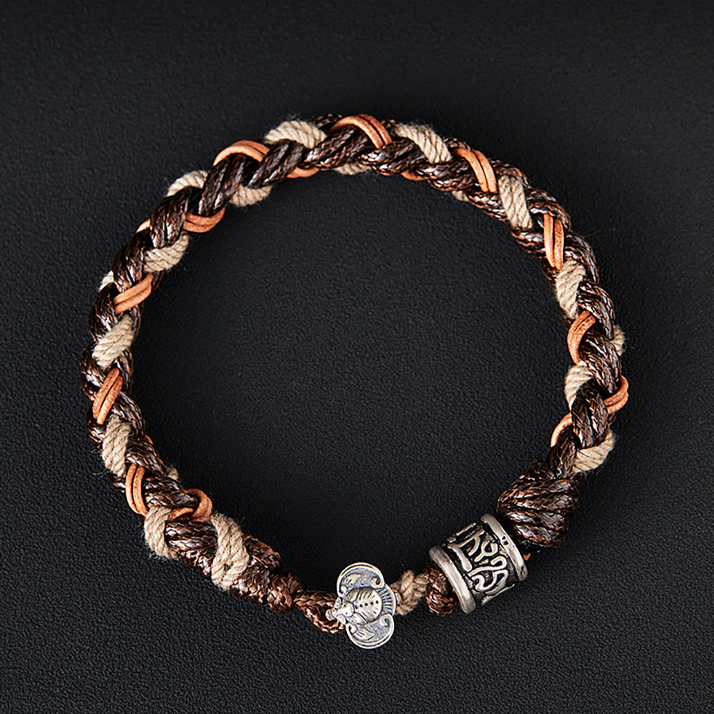 Fortune Weave Handcrafted Silver Bracelet