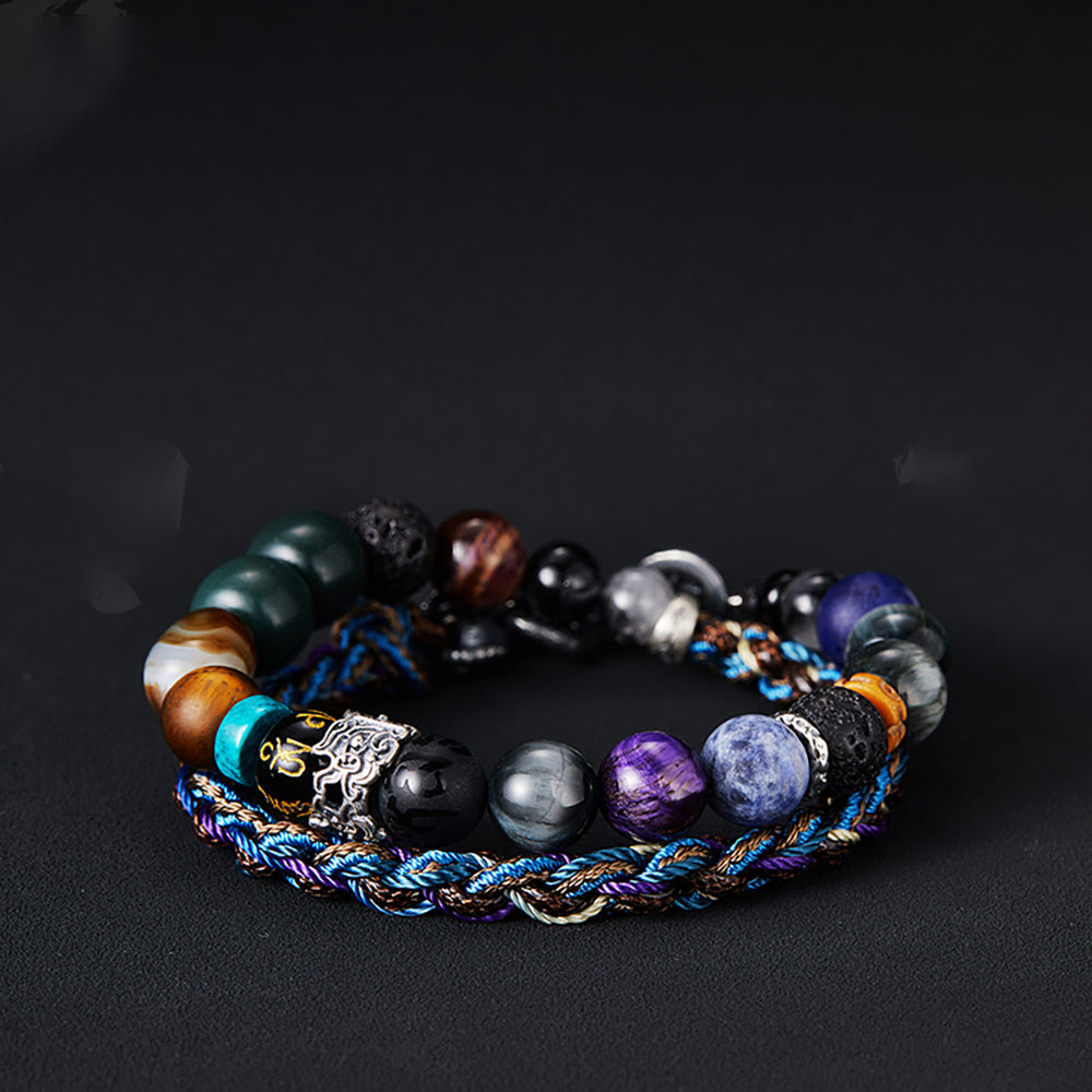 Cosmic Abundance Tiger Eye and Agate Bracelet