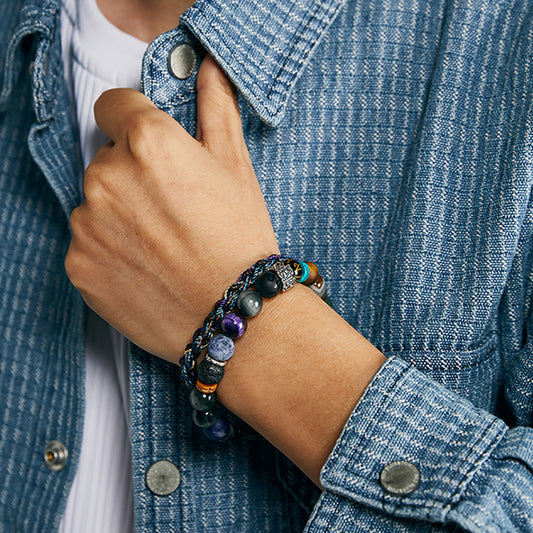 Cosmic Abundance Tiger Eye and Agate Bracelet