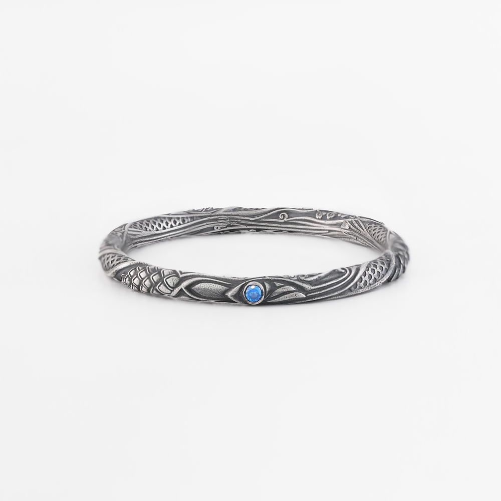 Protective Lotus Energy Sterling Silver Bracelet