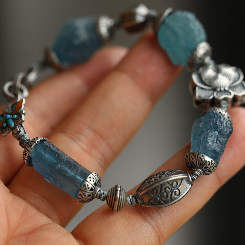 Aura of Stillness Aquamarine Bracelet