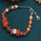 Amber Fortune Silver Bracelet Handcrafted for Wealth and Energy Balance