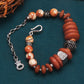 Amber Fortune Silver Bracelet Handcrafted for Wealth and Energy Balance