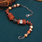 Amber Fortune Silver Bracelet Handcrafted for Wealth and Energy Balance