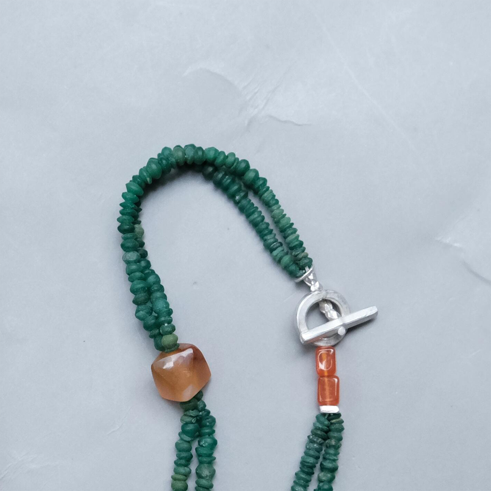 Heart of Steel Jade Bracelet