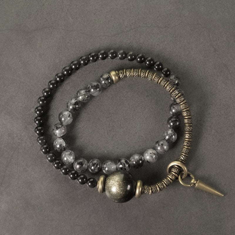 Enclave of Wisdom Obsidian Bracelet